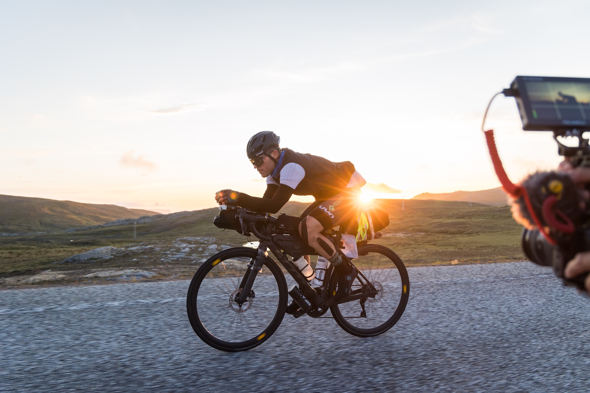 a man riding a bicycle