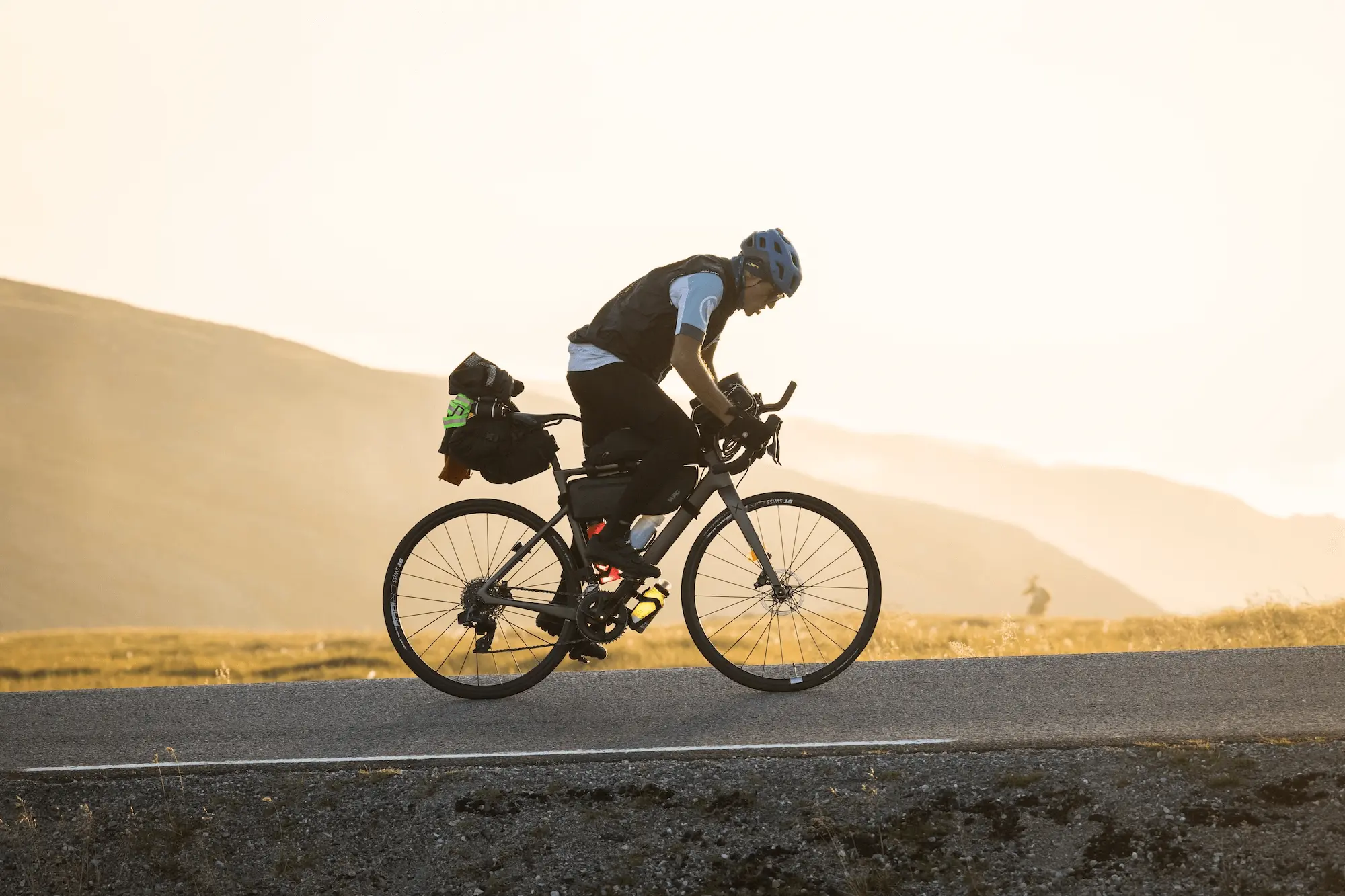 a person riding a bike